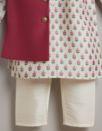 The Festive Bloom Nehru Jacket Set